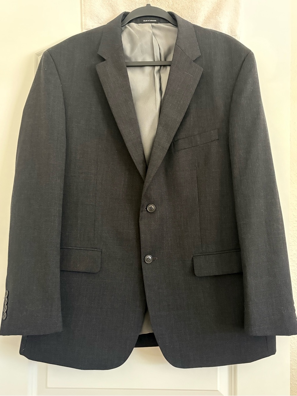 Pronto Uomo Dark Charcoal Two-Button Men's Blazer